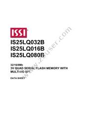 IS25LQ080B-JNLE-TR Datasheet Cover