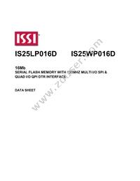 IS25WP016D-JLLE Datasheet Cover
