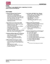 IS25WP064A-RMLE-TR Datasheet Page 2