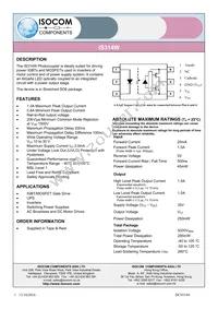 IS314W Datasheet Cover