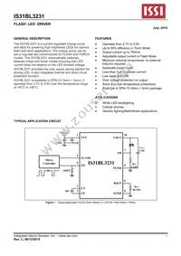 IS31BL3231-DLS2-TR Datasheet Cover