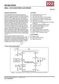 IS31BL3233A-DLS2-TR Datasheet Cover