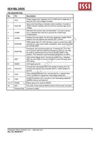 IS31BL3555-ZLS4 Datasheet Page 4