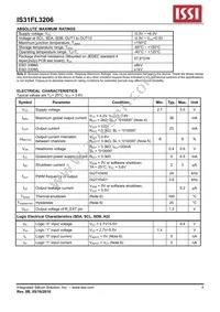 IS31FL3206-QFLS4-TR Datasheet Page 4