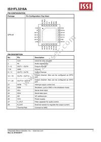 IS31FL3216A-QFLS2-TR Datasheet Page 3