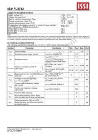 IS31FL3742-QFLS4-TR Datasheet Page 5