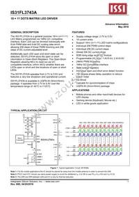 IS31FL3743A-QULS4-TR Datasheet Cover