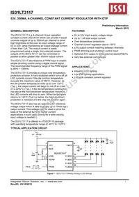 IS31LT3117-ZLS4 Datasheet Cover