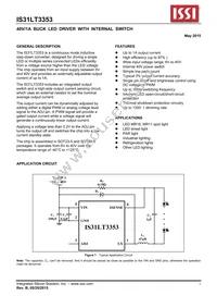 IS31LT3353-V1STLS2-TR Datasheet Cover