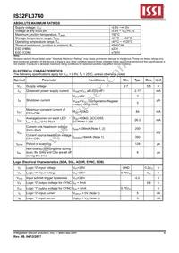 IS32FL3740-ZLA3 Datasheet Page 6