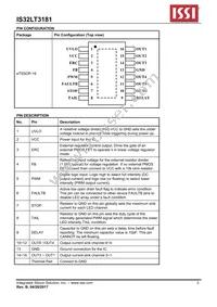 IS32LT3181-ZLA3-TR Datasheet Page 3