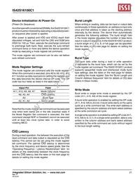 IS42S16100C1-7TLI-TR Datasheet Page 21