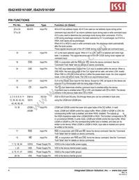 IS42S16100F-7TL-TR Datasheet Page 4