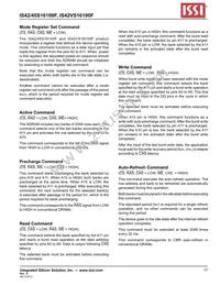 IS42S16100F-7TL-TR Datasheet Page 17