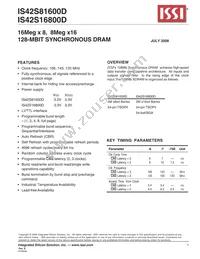IS42S16800D-75EBLI-TR Datasheet Cover