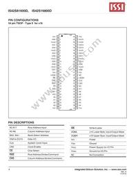 IS42S16800D-75EBLI-TR Datasheet Page 4