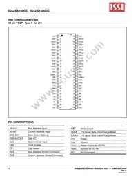 IS42S16800E-7TL-TR Datasheet Page 4