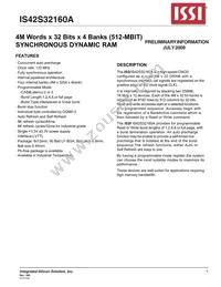 IS42S32160A-75BI-TR Datasheet Cover