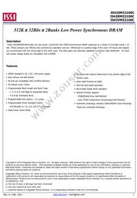 IS42SM32100C-6BLI-TR Datasheet Cover