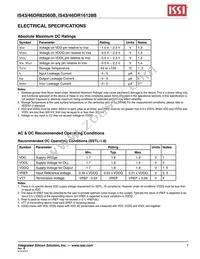 IS43DR82560B-3DBL Datasheet Page 7