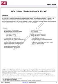 IS43LR16200C-6BL-TR Datasheet Cover