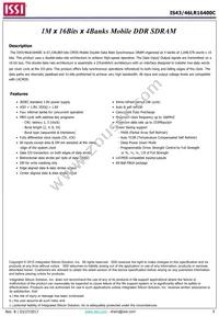 IS43LR16400C-6BLI Datasheet Cover