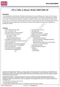 IS43LR32800F-6BL-TR Datasheet Cover
