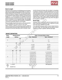 IS45S16400F-7BLA2-TR Datasheet Page 19