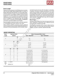 IS45S16400J-6TLA2-TR Datasheet Page 20