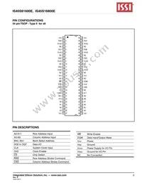 IS45S16800E-7TLA2-TR Datasheet Page 3