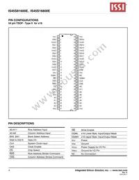IS45S16800E-7TLA2-TR Datasheet Page 4