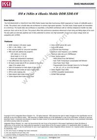 IS46LR16320C-6BLA2 Datasheet Cover