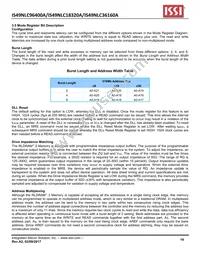 IS49NLS96400A-25WBL Datasheet Page 19