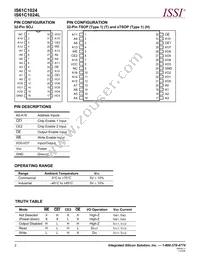 IS61C1024-15JI Datasheet Page 2