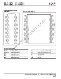 IS61C6416AL-12TI-TR Datasheet Page 2