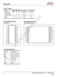 IS61C64AL-10JLI Datasheet Page 2