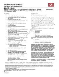 IS61DDPB44M18A-400M3L Datasheet Cover