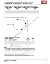 IS61LF12836A-7.5B2I-TR Datasheet Page 11