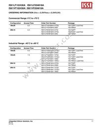 IS61LF204818A-7.5TQLI Datasheet Page 17