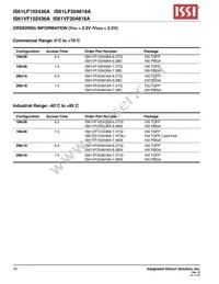 IS61LF204818A-7.5TQLI Datasheet Page 18