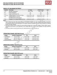 IS61LF25636B-7.5TQLI Datasheet Page 12