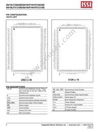 IS61NLF51218B-7.5TQLI Datasheet Page 8