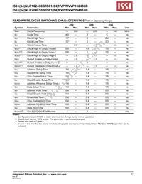 IS61NLP204818B-250B3L Datasheet Page 17