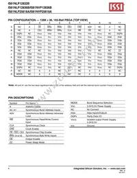 IS61NLP25618A-200B3I-TR Datasheet Page 4