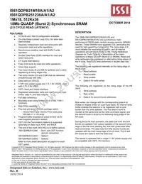 IS61QDPB251236A-333M3L Datasheet Cover