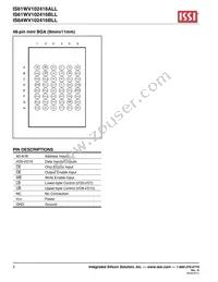 IS61WV102416ALL-20MI-TR Datasheet Page 2