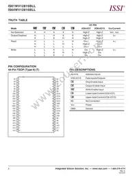 IS61WV12816BLL-12TLI Datasheet Page 2