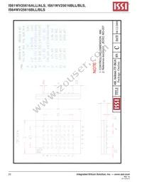 IS61WV25616BLL-10BI Datasheet Page 20