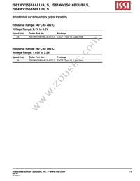 IS61WV25616BLL-10BI-TR Datasheet Page 19