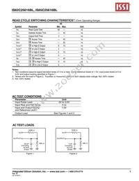 IS62C25616BL-45TLI Datasheet Page 5